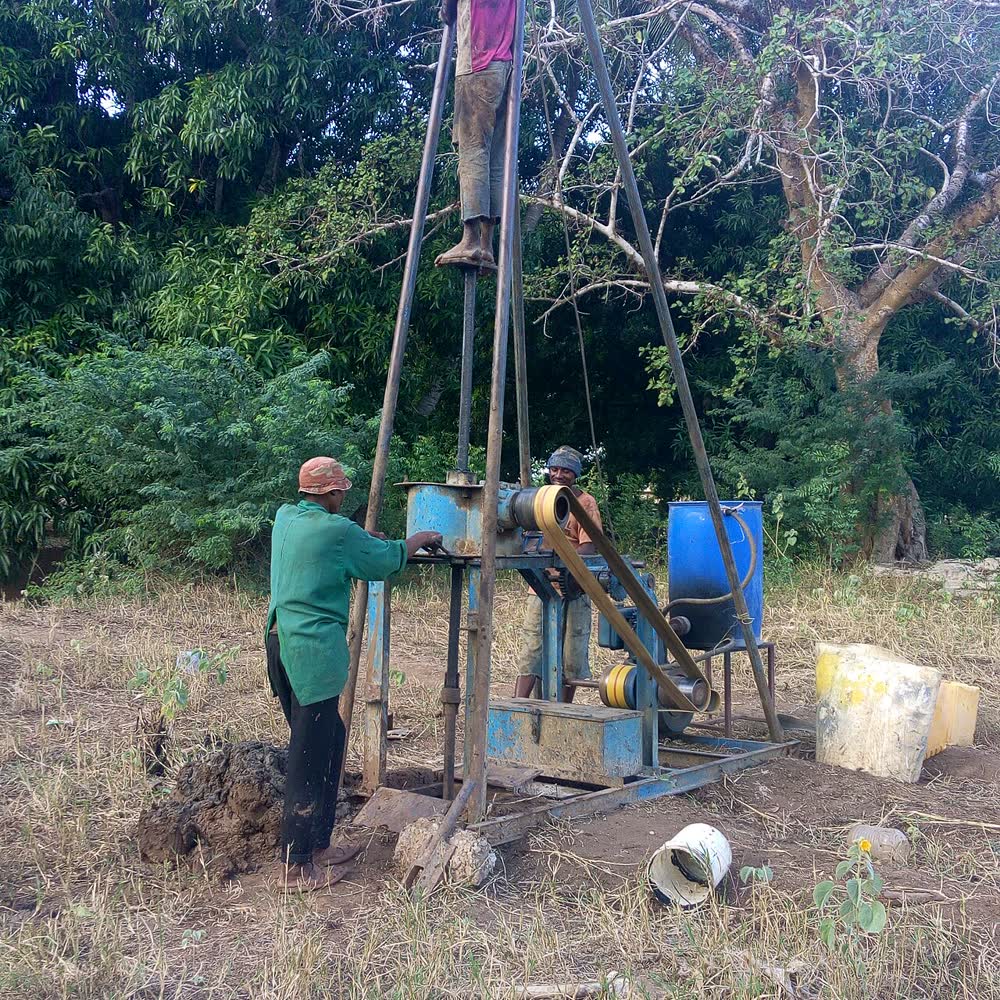 Water pipeline under construction
