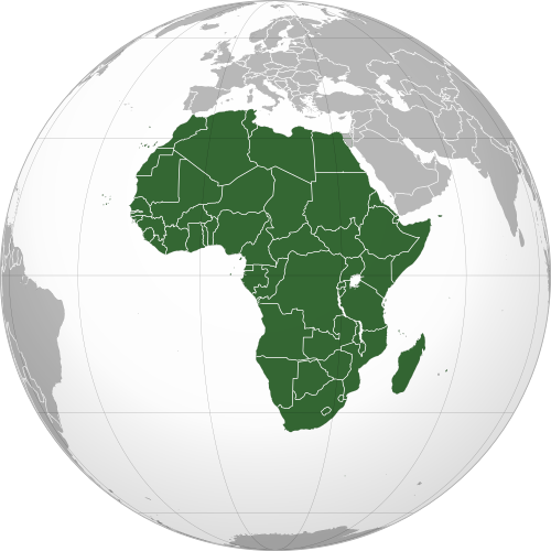 Earth centred on Africa